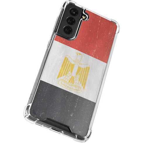 Egyptian Flag Distressed Galaxy S22 Clear Case